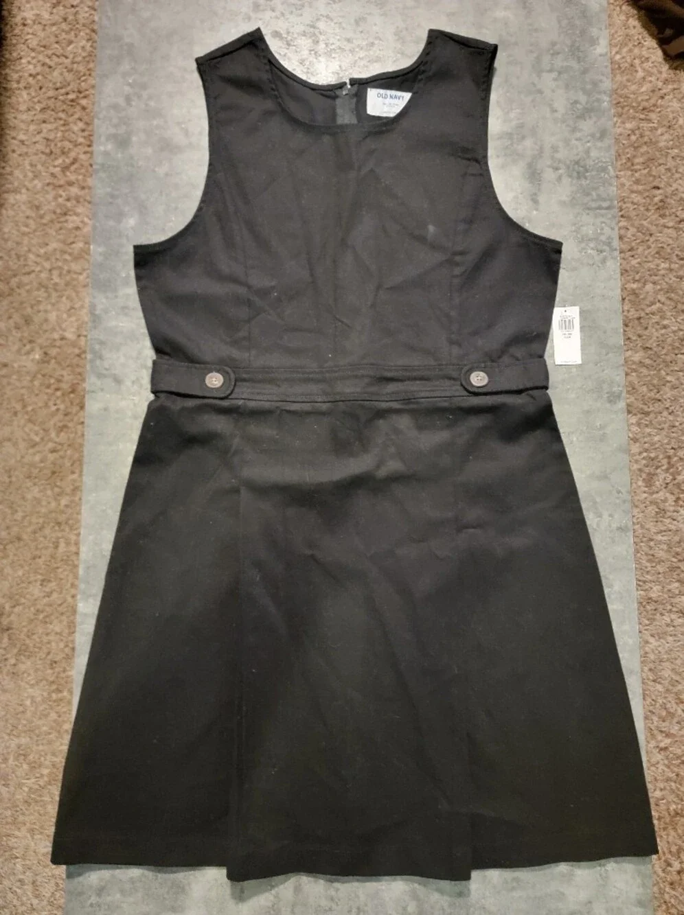 Old Navy Sleeveless School Uniform Dress Pleated Girls XXL Plus Black NWT